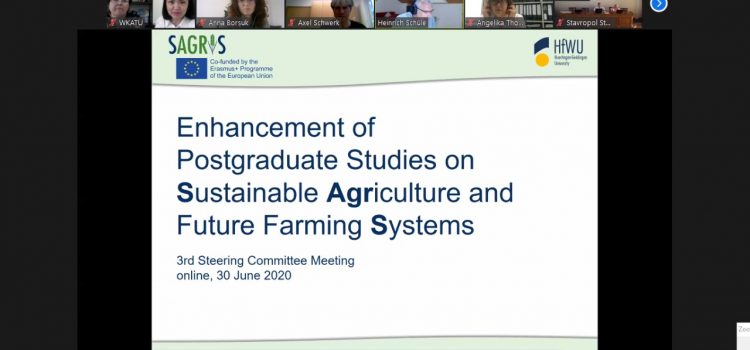 3-заседание Руководящего комитета международного проекта Erasmus+ «Совершенствование послевузовского образования в сфере устойчивого сельского  хозяйства и агросистем будущего (SAGRIS)»