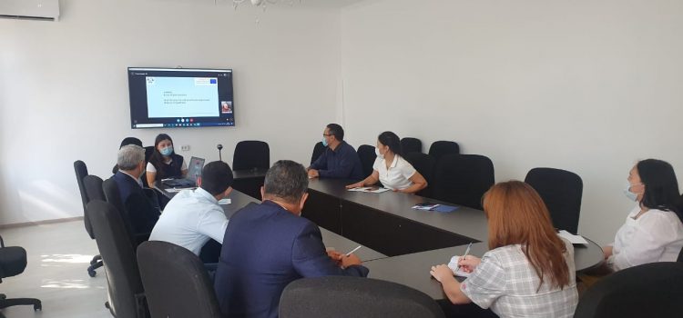 On September 5, 2020 a seminar on «Basics of dual education» on the project 609757-EPP-1-2019-1-RS-EPPKA2-CBHE-JP “Dual Education for Industrial Automation and Robotics in Kazakhstan /DIARKAZ, where the University of Novi Sad (Serbia) participated, FH JOANNEUM Gesellschaft mbH (University of Applied Sciences, Austria), University of Dual Education Baden-Wuerttemberg, universities of Kazakhstan (Zhangir Khan WKATU, KINEU, Innovative Eurasian University), as well as representatives of LLP “Saryrka Avtoprom” and the Urals Transformer Plant. Lecturer of the seminar is Associate Professor Hagen Hochriner from University of Applied Sciences (Austria). At a seminar questions of dual education were considered: concept, the organization, development of a content, quality assurance, structure and the organization of diploma work, academic success, continuity of double bachelor and master programs. As well as a simplified understanding of “Work-based Learning” and “Success Factor”. The seminar allowed to exchange experience and improve the level of knowledge of specialists of Kazakhstani universities. Thus, the quality of educational programs, the quality of education of students will improve.